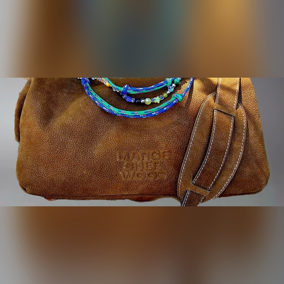 Marge Sherwood Nubuck Dumpling Tote In Chestnut - Picture 3 of 10